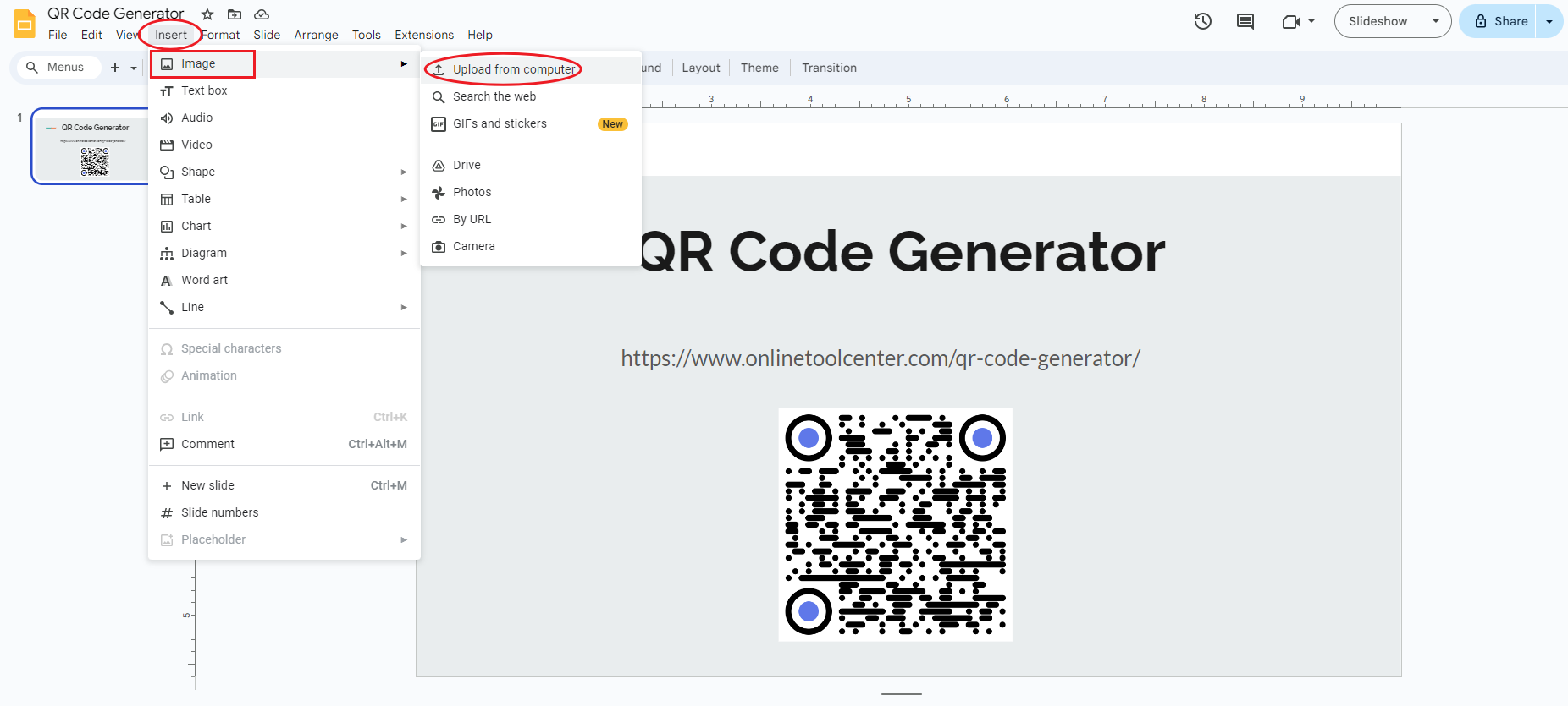 Introduceți codul qr în powerpoint.png