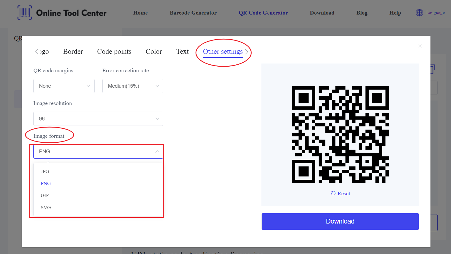 Un generator de coduri QR acceptă mai multe formate.png