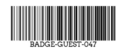 Badge barcode Codul de bare al insignei