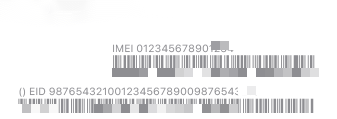 Numărul IMEI pe eticheta codului de bare iPhone.png
