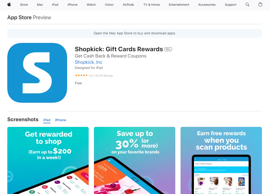 Shopkick din APP store.png