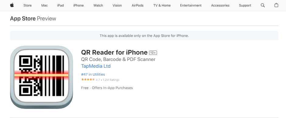 Cititor QR pentru iPhone.png