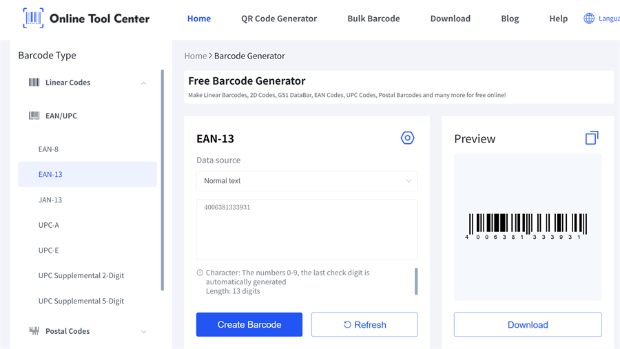 GTIN 13 barcode generatio Generarea codurilor de bare GTIN 13