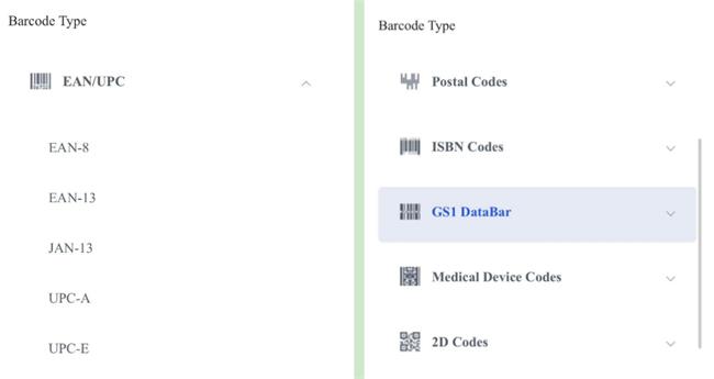 tipuri de coduri de bare