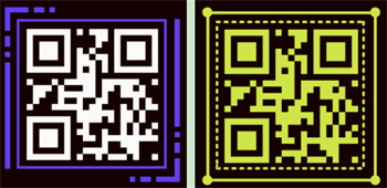 QR Code on Black Background Cod QR pe fundal negru