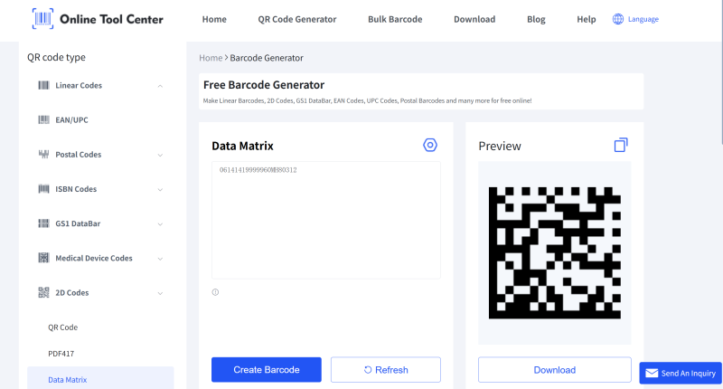 Erate UID Data Matrix cod