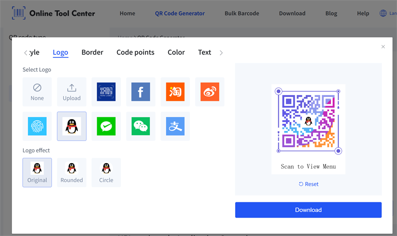 meniu erate cod qr