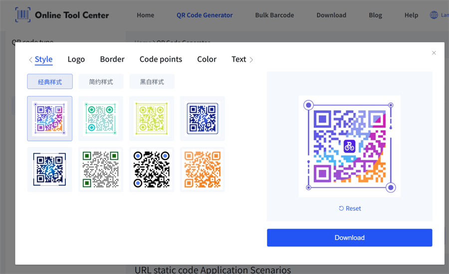 stil de cod QR personalizat
