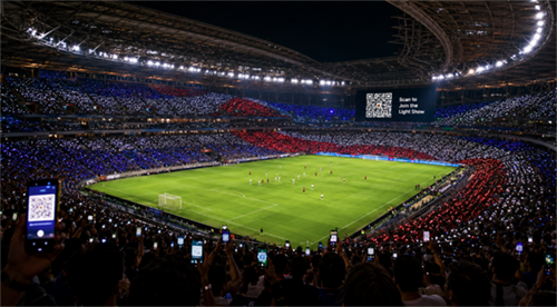 Cupa Mondială QR cod lumină show
