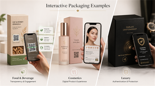 Interactive packaging examples Exemple de ambalare interactivă