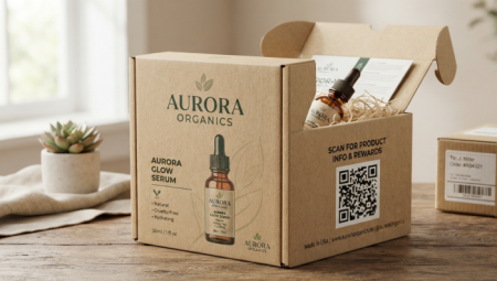 qr code on product packagi Codul QR pe pachetul produsului