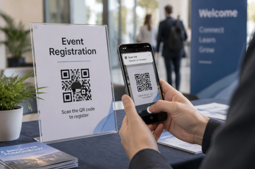 QR Code for Registratio Codul QR pentru înregistrare