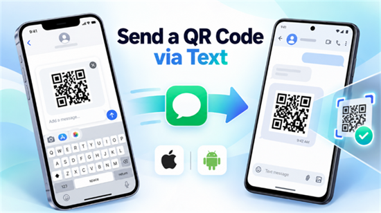 send qr code by text trimite cod QR prin text